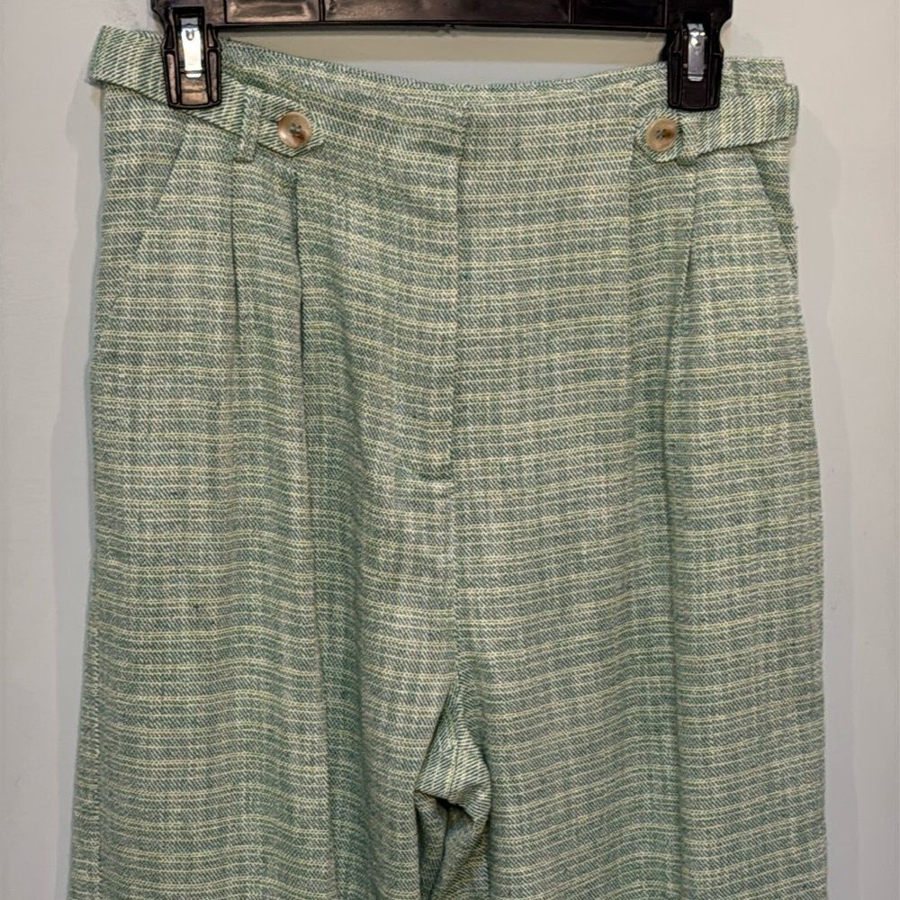 FRNCH linen blend tweed high rise pants Size S